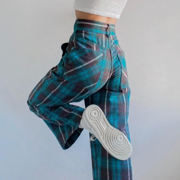 Urban Outfitters Pants - Urban Outfitters Abby Brushed Wool Plaid Pants